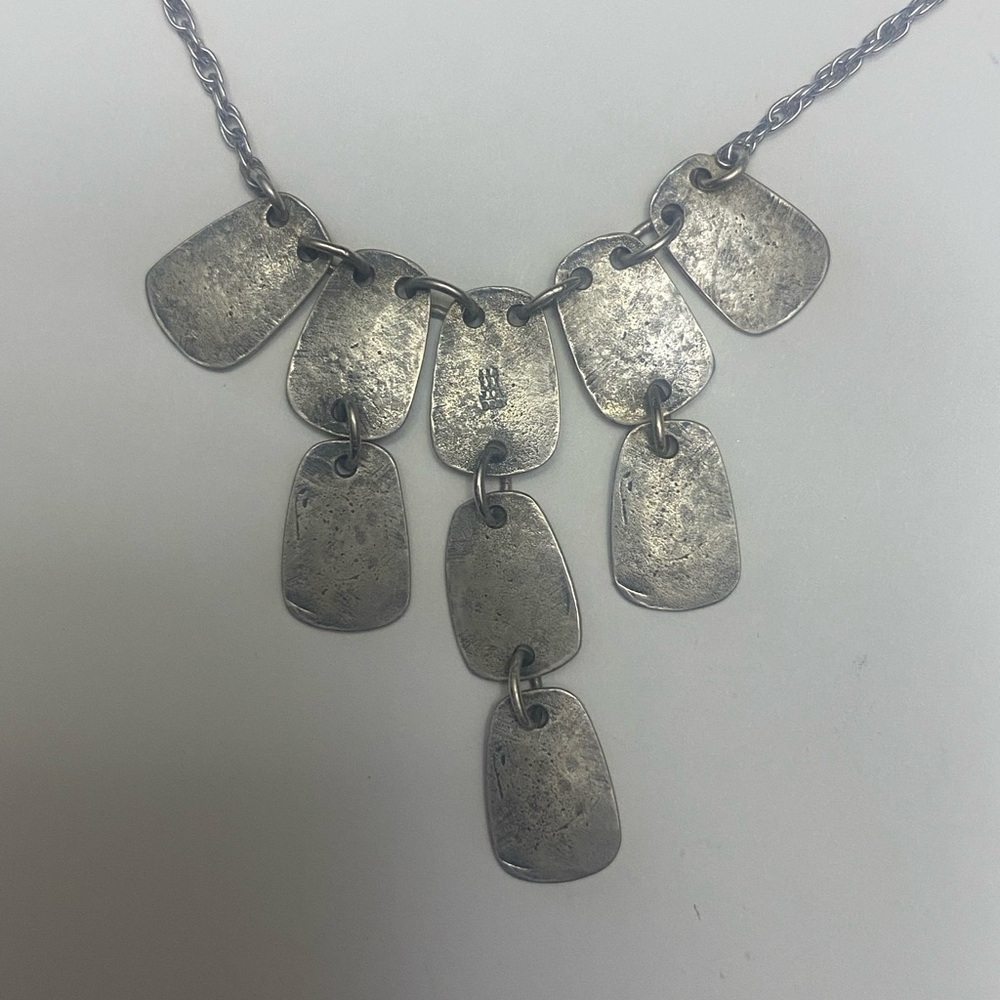 ⭐️JAMES AVERY⭐️ Set - Hammered Square Link Earring and Necklace - Retired - Picture 9 of 15